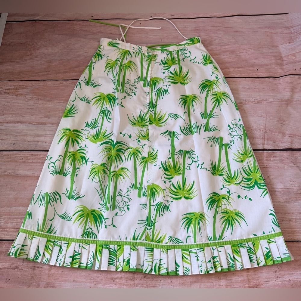 VTG The Lilly Lilly Pulitzer 60s Label Tropical Palm Trees Maxi midi Skirt Sz 12 - Picture 4 of 6